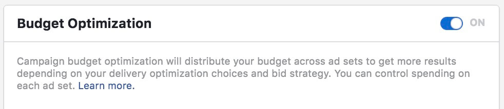 Facebook Campaign-level budget optimization