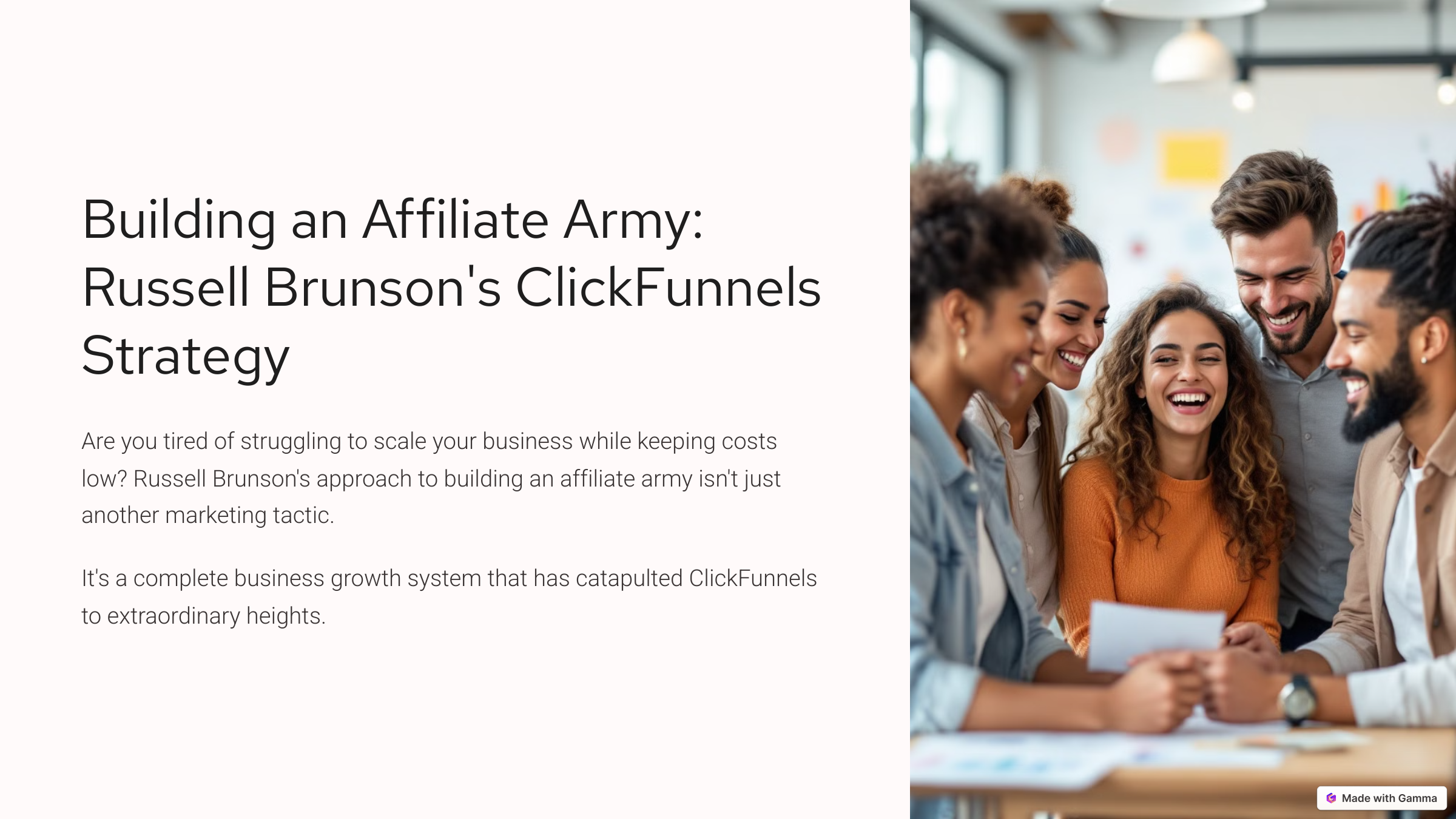 How to Build an Affiliate Army